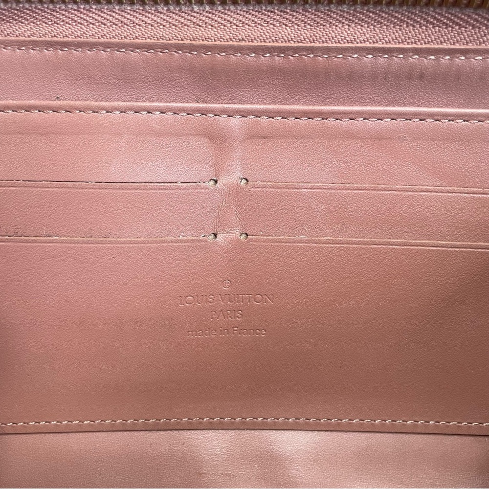 Louis Vuitton Caramel Light Brown Vernis Zip Around Long Wallet Zippy Authentic - Picture 11 of 15